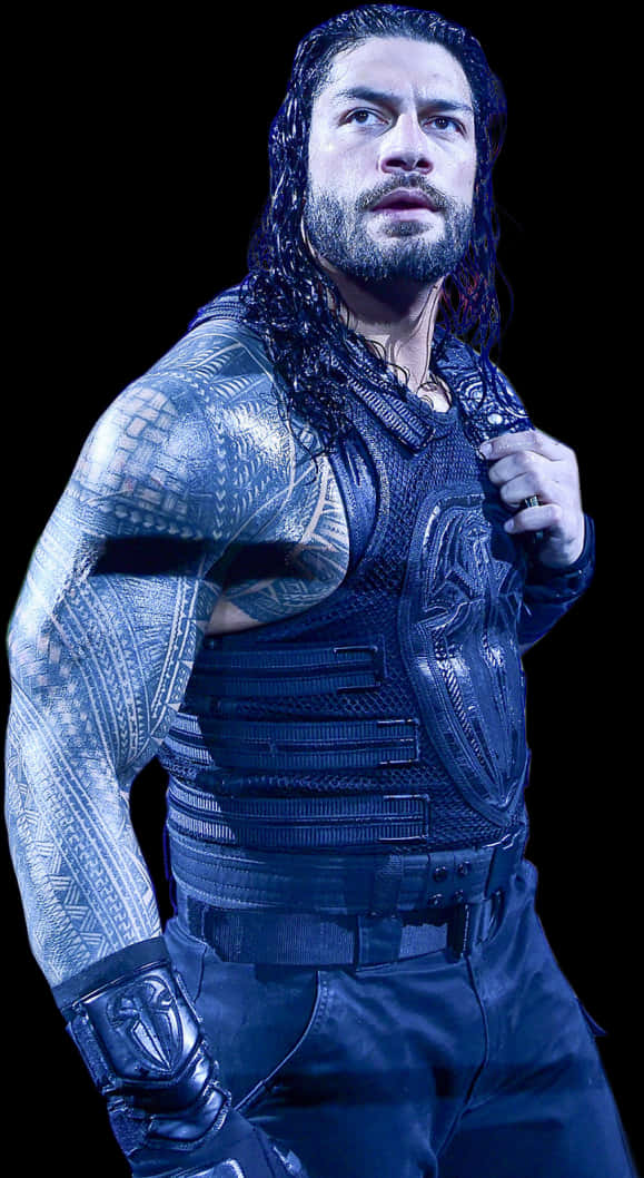 Roman Reigns Blue Tinted Image