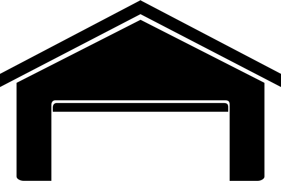 A Black And White Outline Of A House