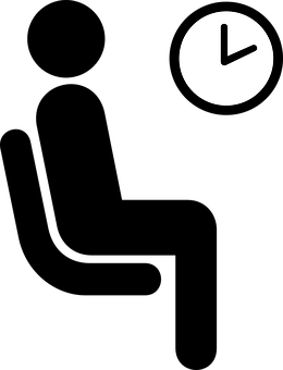 A Black Screen With A Clock