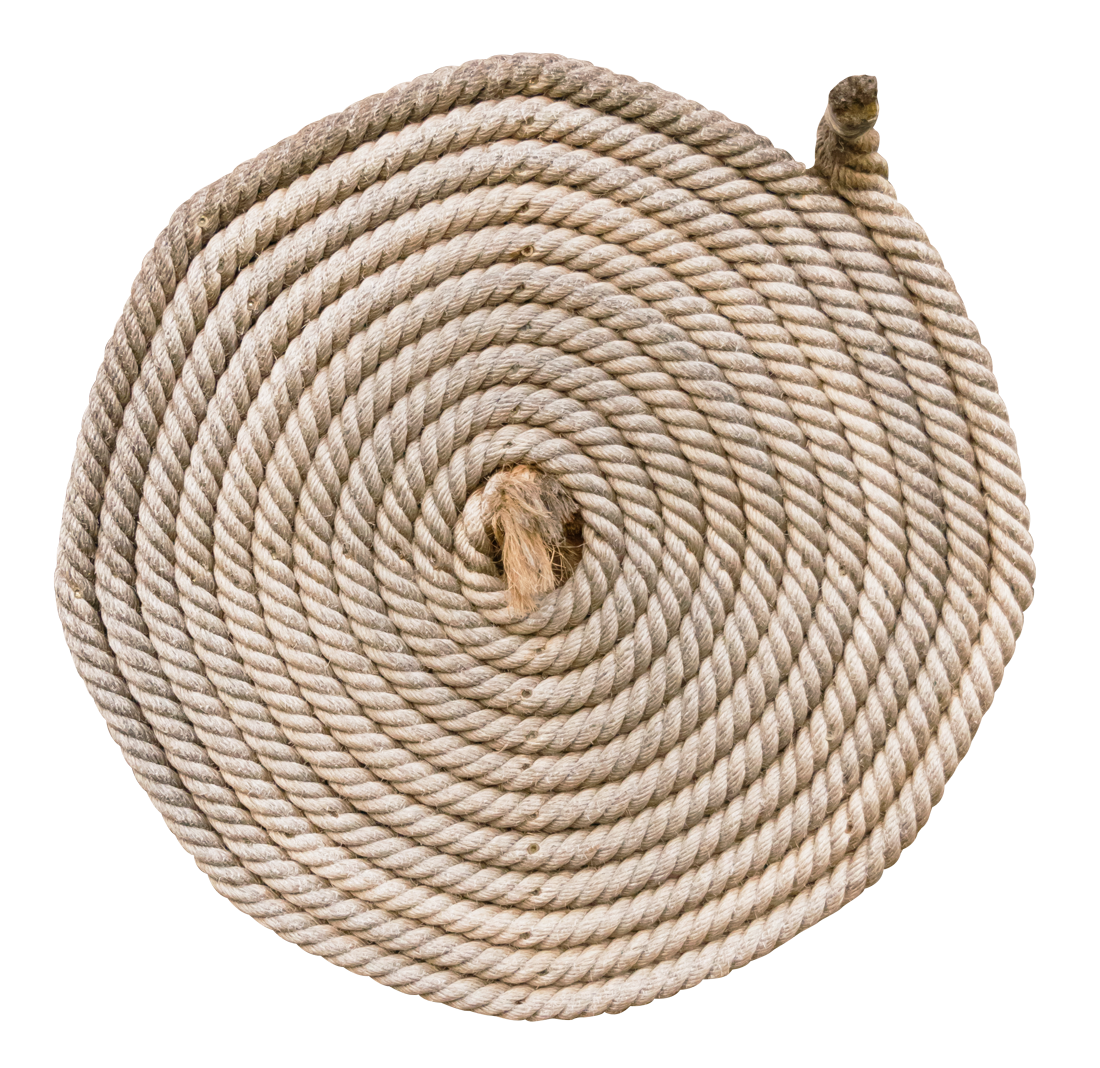 A Coiled Rope On A Black Background