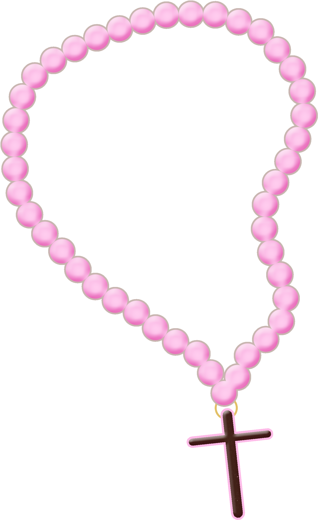 A Pink Necklace With A Pendant