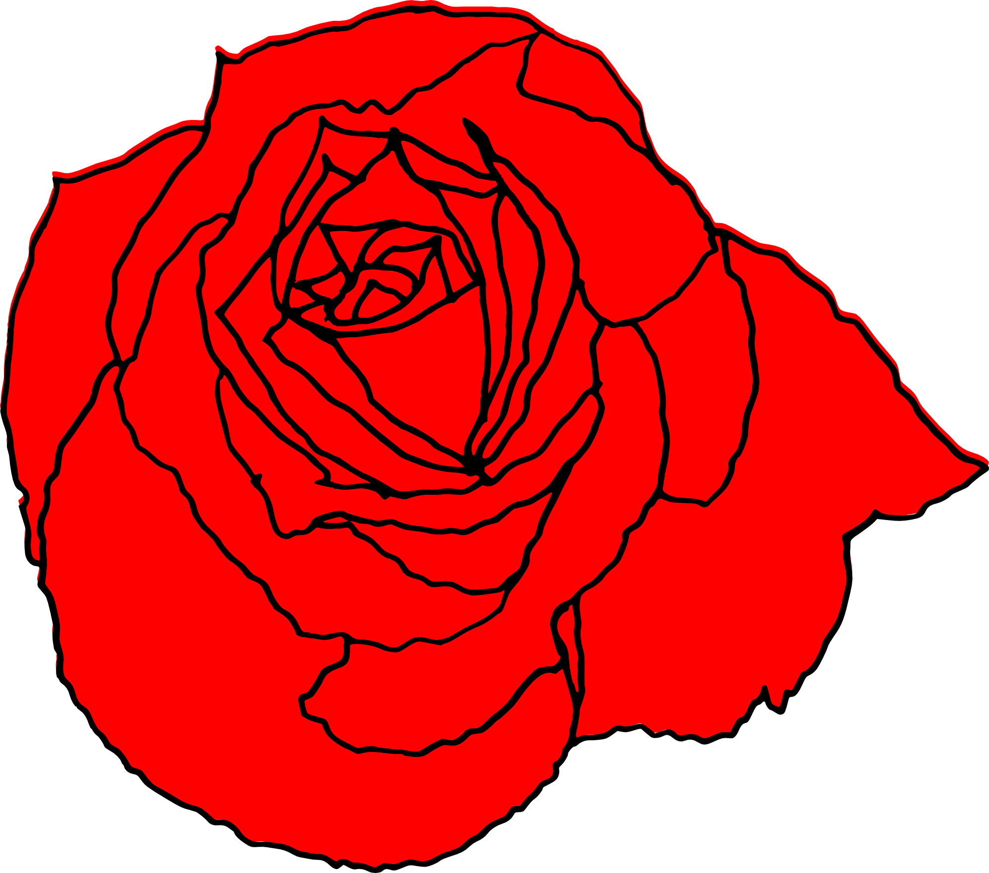 Rose Drawing Png 1996 X 1761