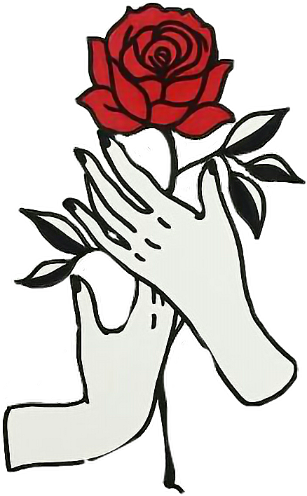 A Hand Holding A Rose
