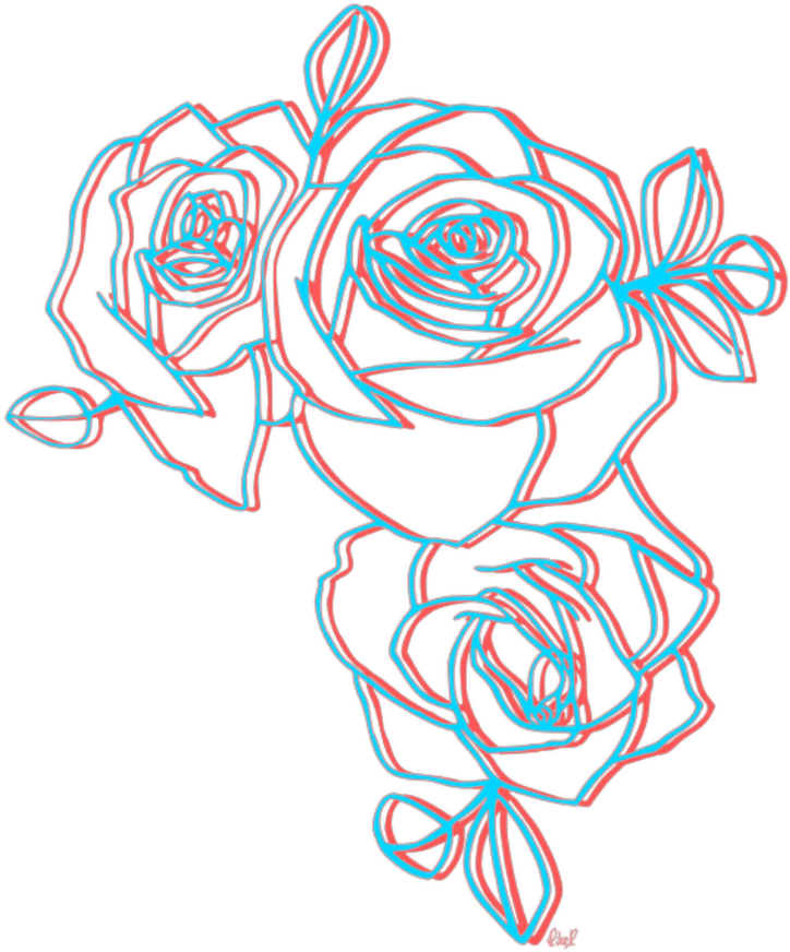 A Line Art Of Roses