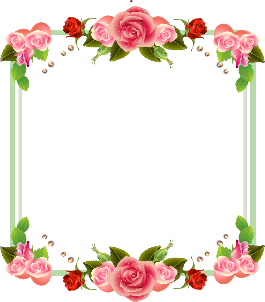 Rose Frame Png 900 X 1025