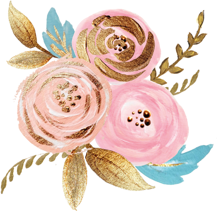 Rose Gold Watercolor Background