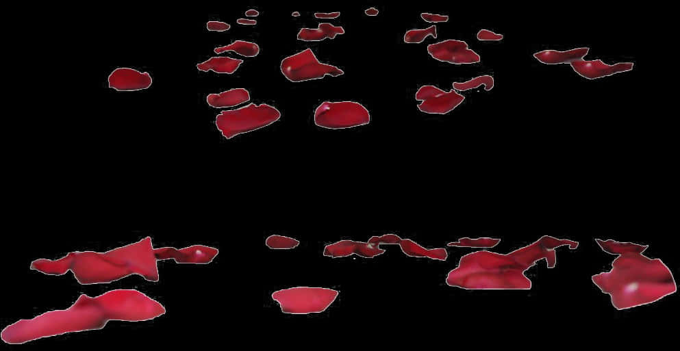 A Group Of Red Petals