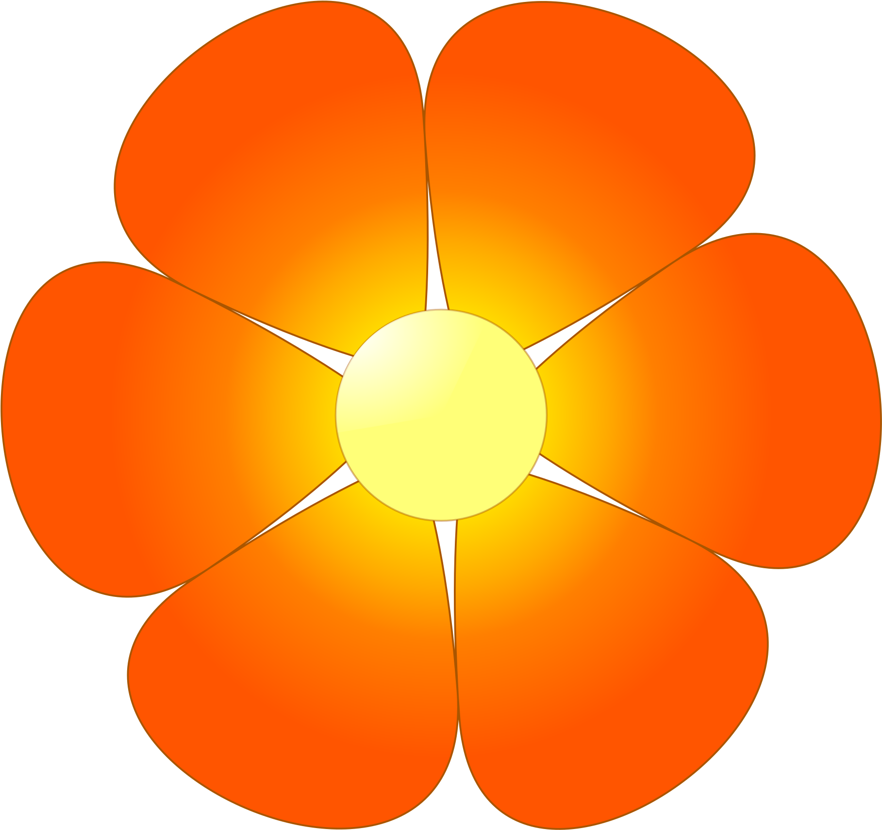 A Flower With A Light In The Center