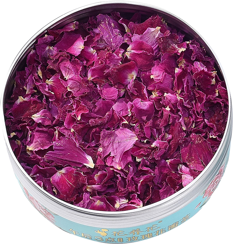 A Tin Of Purple Petals