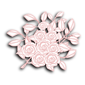 A Bunch Of Roses With Leaves