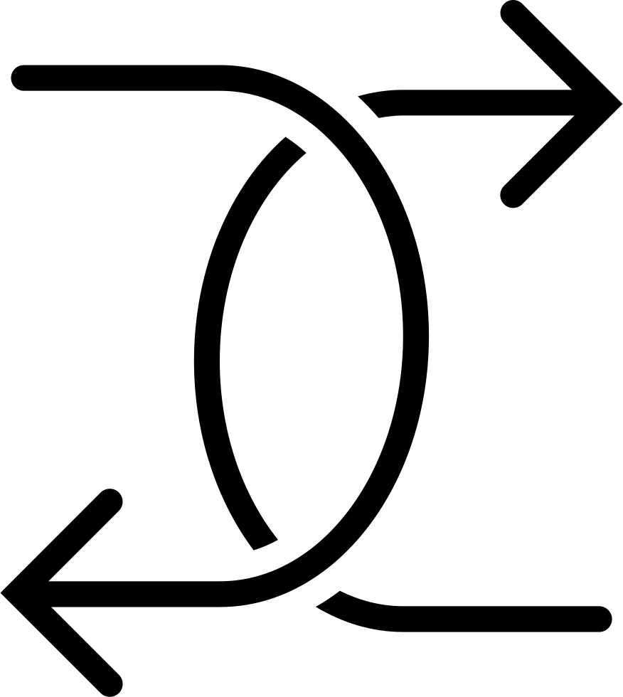 A Black And White Image Of A Circular Arrow