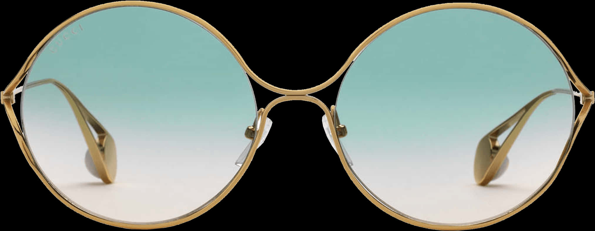 A Pair Of Sunglasses With A Blue And White Gradient Lens