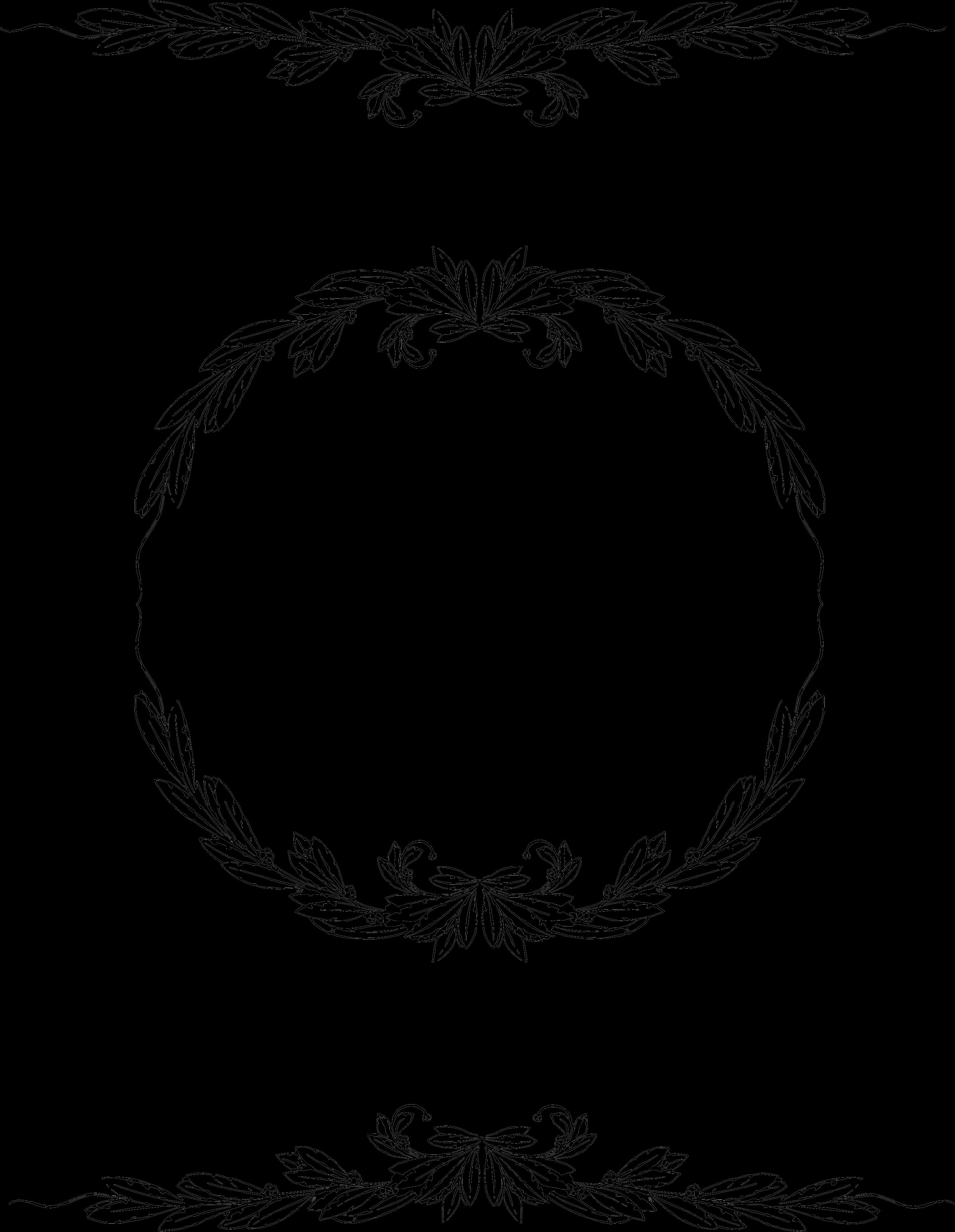 A Black And White Circular Frame