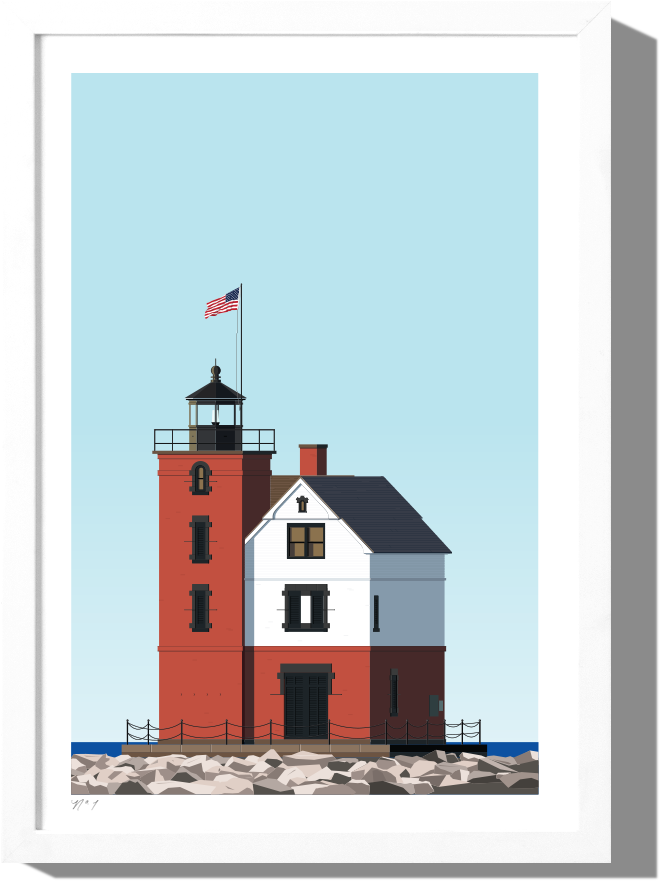 A Cell Phone Screen With A Lighthouse