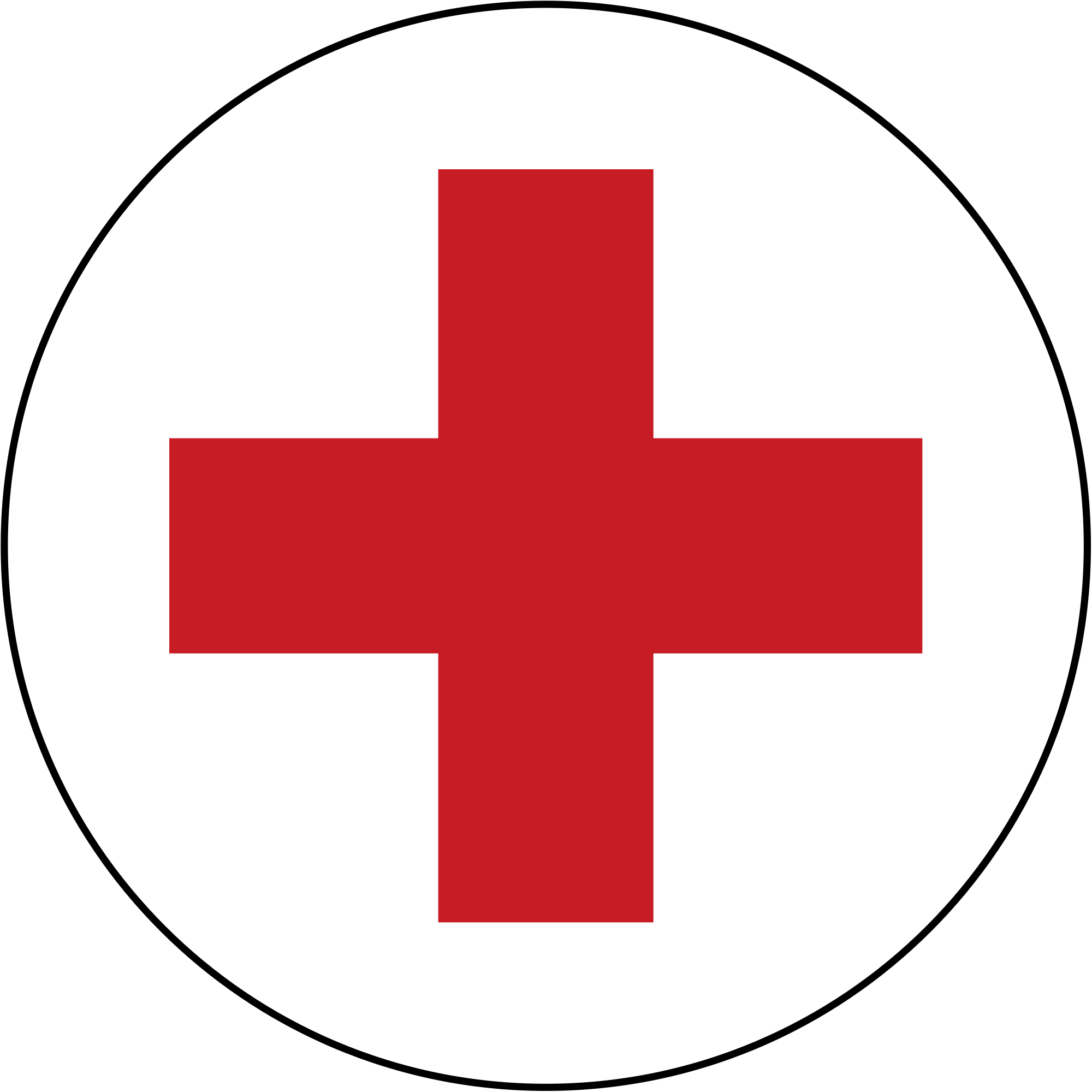 Roundel Of The Red Cross - Red Cross Svg With Circle, Hd Png Download