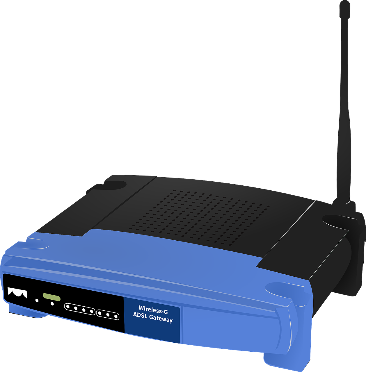 A Blue And Black Router
