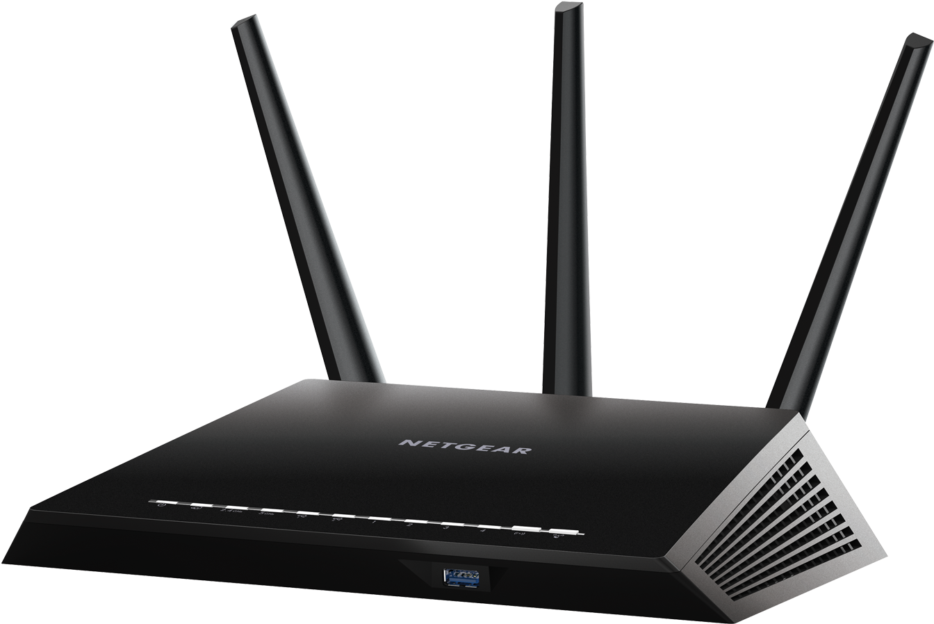 A Black Router With Two Antennas
