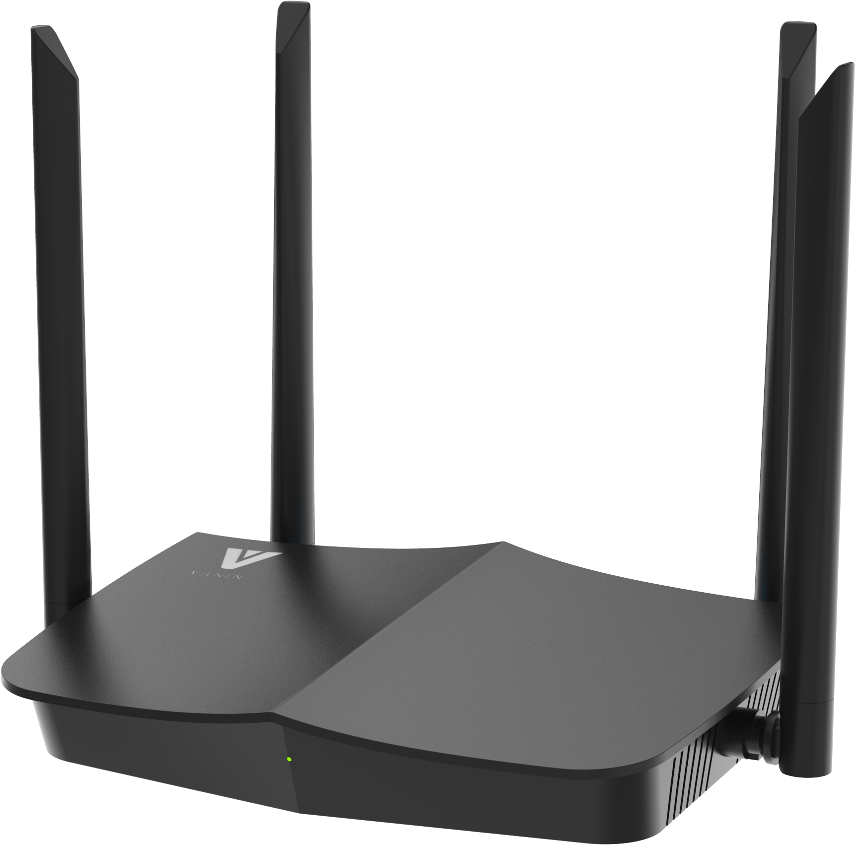 A Black Router With Antennas