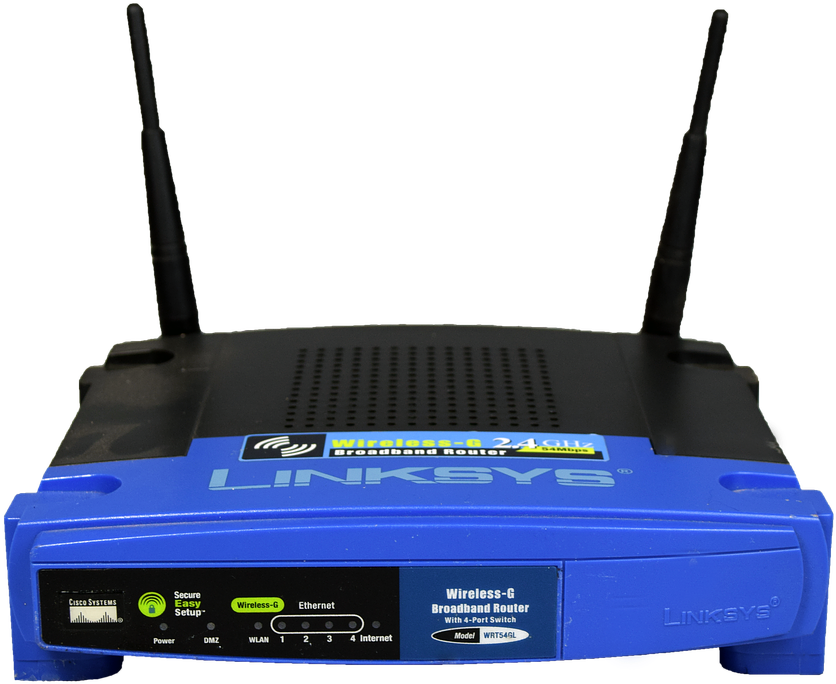 A Blue And Black Router