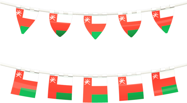 A Row Of Flags On A String