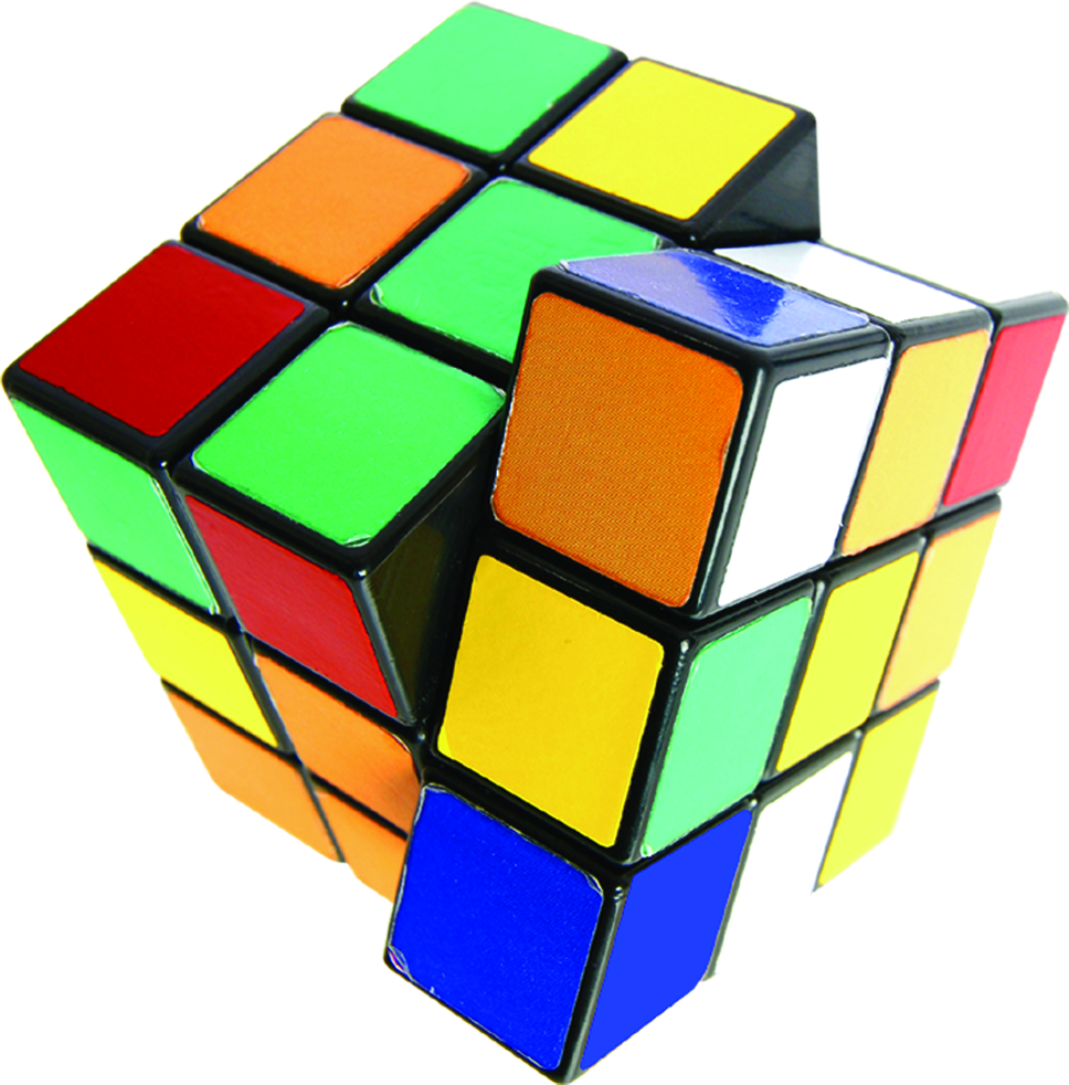 A Multicolored Cube With Different Colored Squares