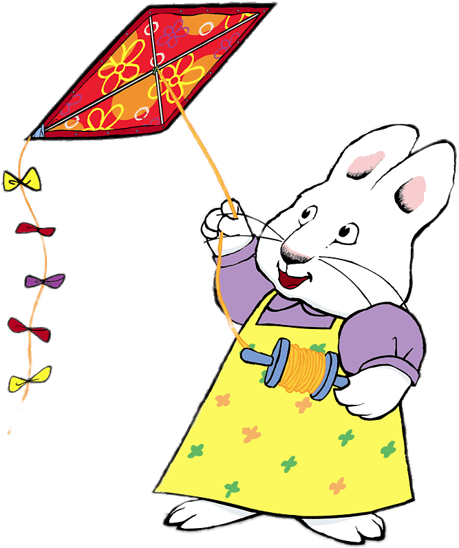 Cartoon A Cartoon Of A Rabbit Holding A Kite
