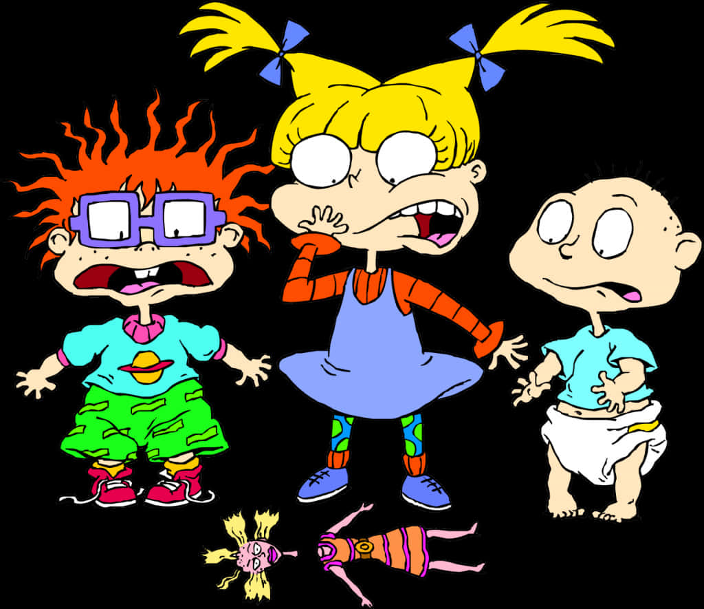 Rugrats Angelica, Tommy, And Charlie