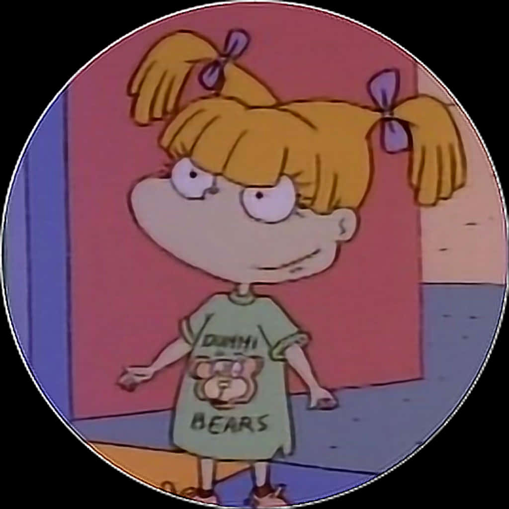 Cartoon Girl With Pigtails And Pig Tails