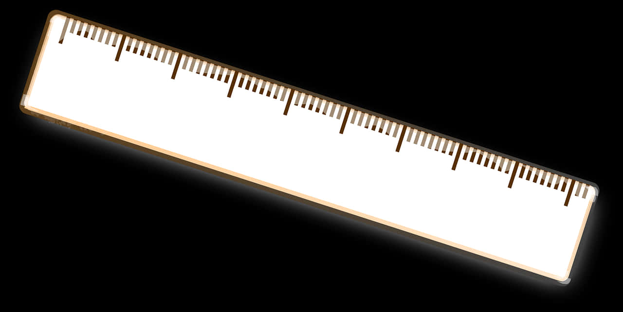 A White Ruler With Black Border
