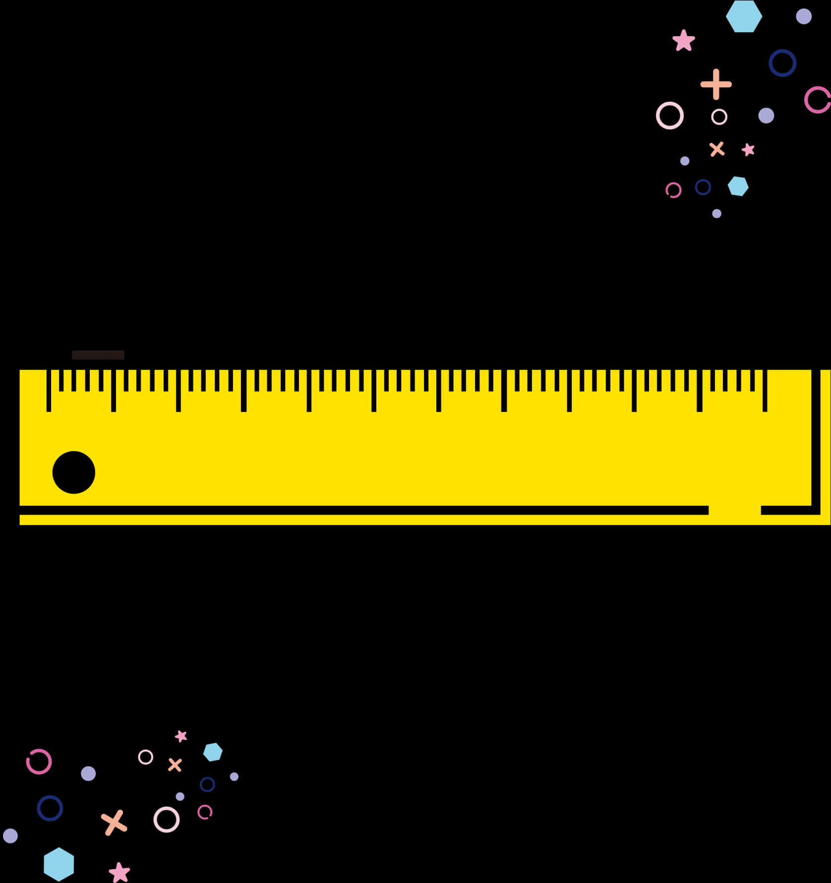 A Yellow Ruler On A Black Background