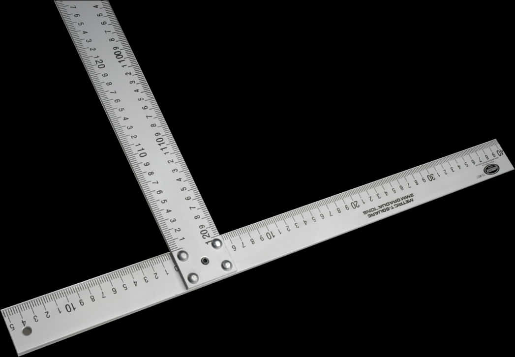 A White Ruler With Black Text