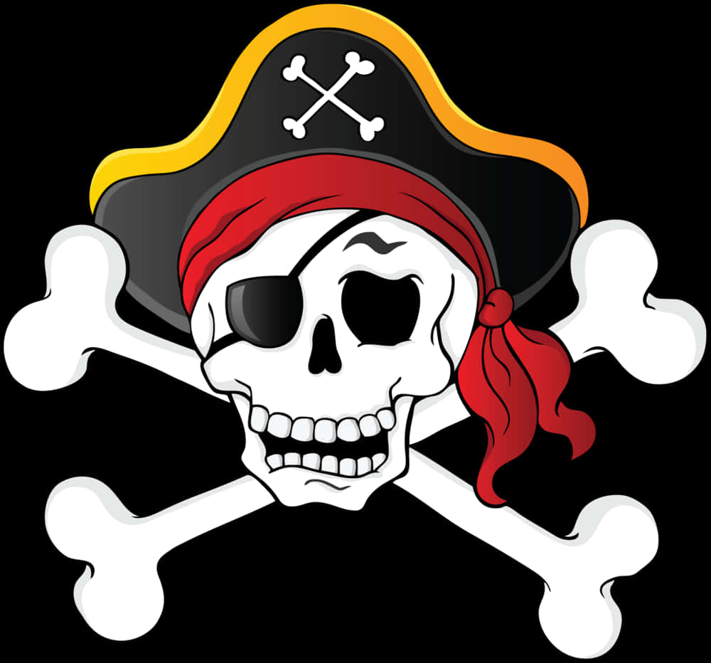 A Skull With A Hat And Crossbones