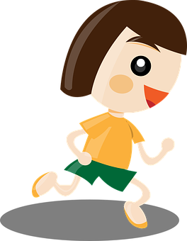 A Cartoon Character Running