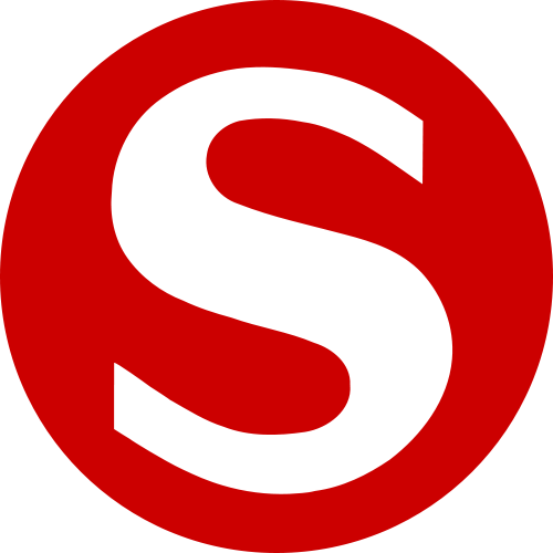 A Red Circle With A White Letter