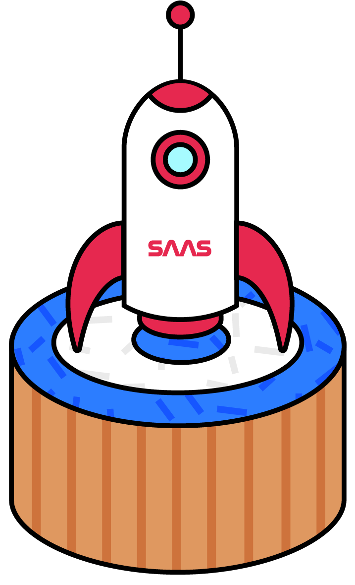 A Cartoon Rocket On A Surface