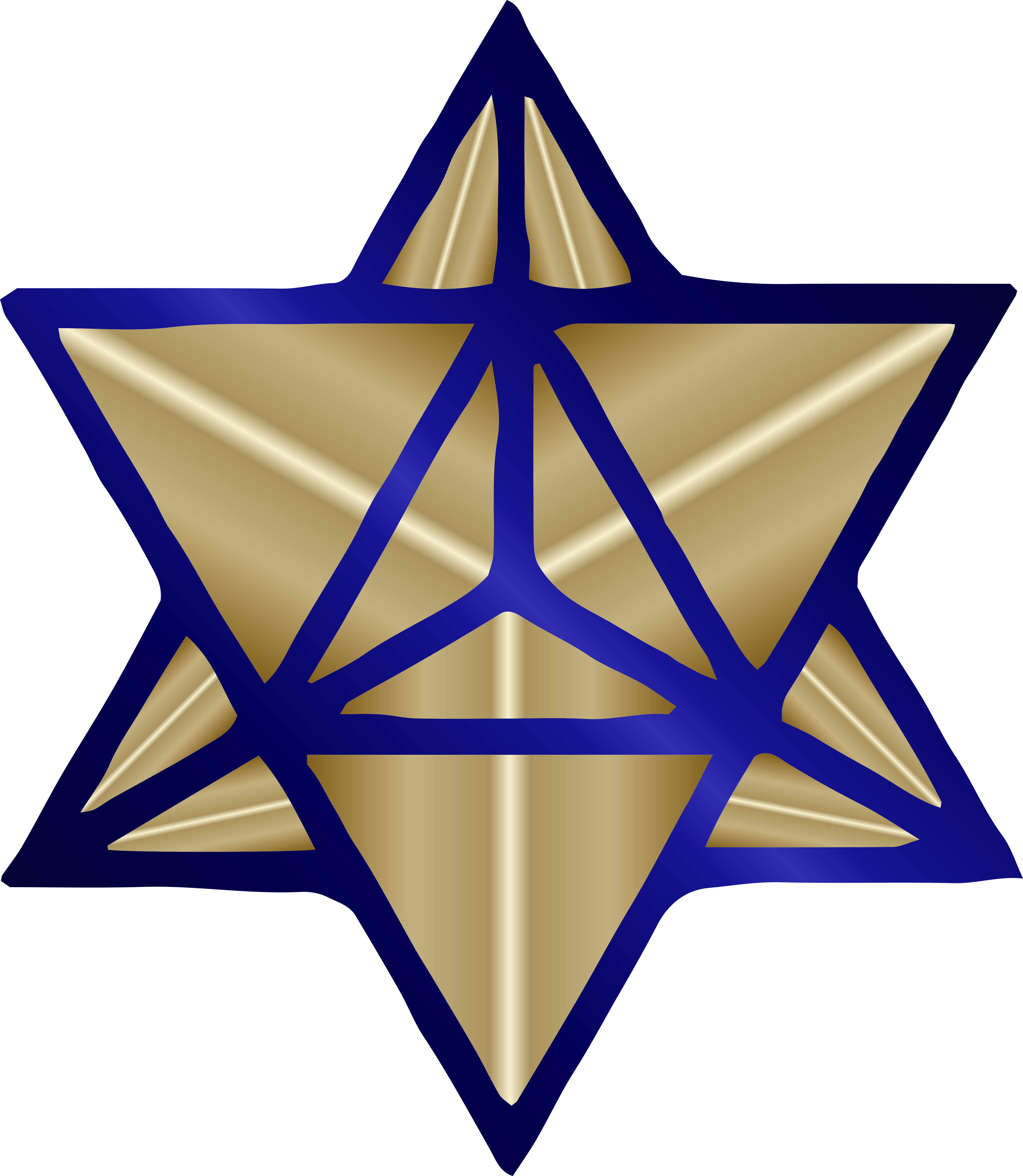 A Gold And Blue Star