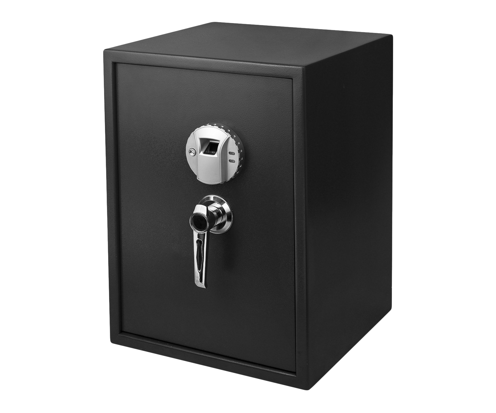 A Black Safe With A Keyhole