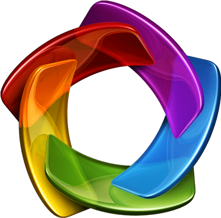 A Colorful Circular Object With Black Background