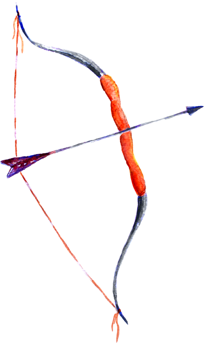 A Drawing Of A Bow And Arrow