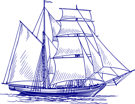 A Drawing Of A Sailboat