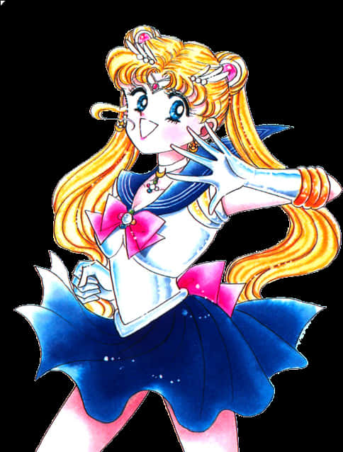 A Cartoon Of A Sailor Moon