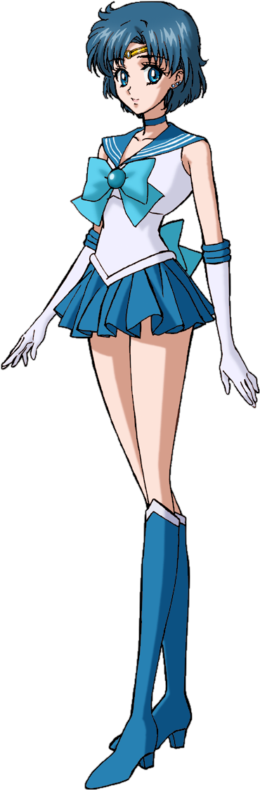 Cartoon Of A Woman In A Blue Skirt
