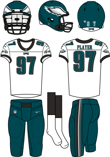 A Football Uniform With A Helmet And Socks