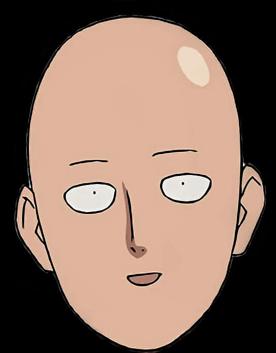 A Cartoon Of A Bald Man's Face