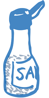 A Blue And White Bottle With A Black Background