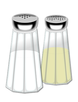 A Salt And Pepper Shakers With A Black Background