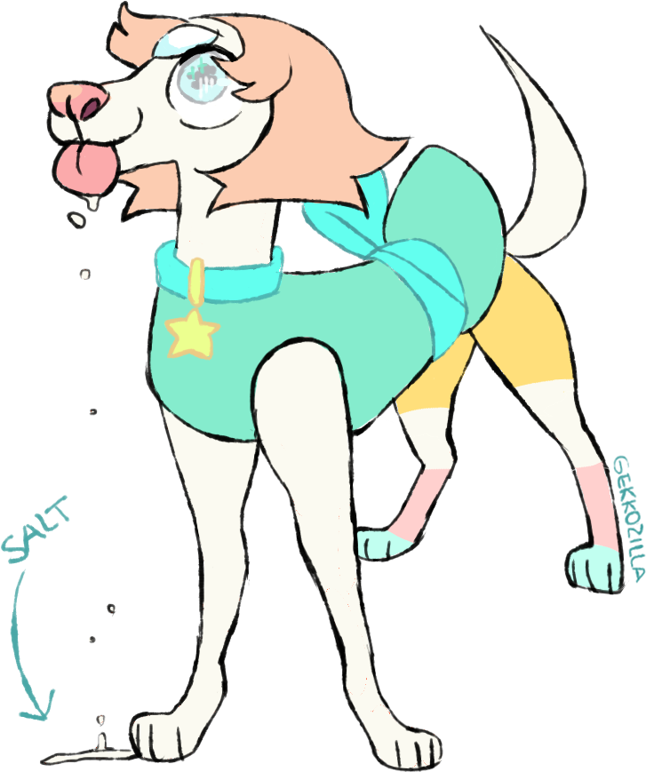 A Cartoon Of A Dog With Tongue Sticking Out