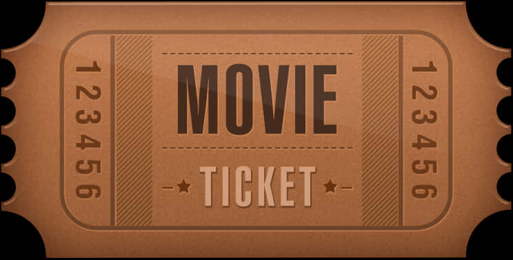 A Brown Ticket With White Text