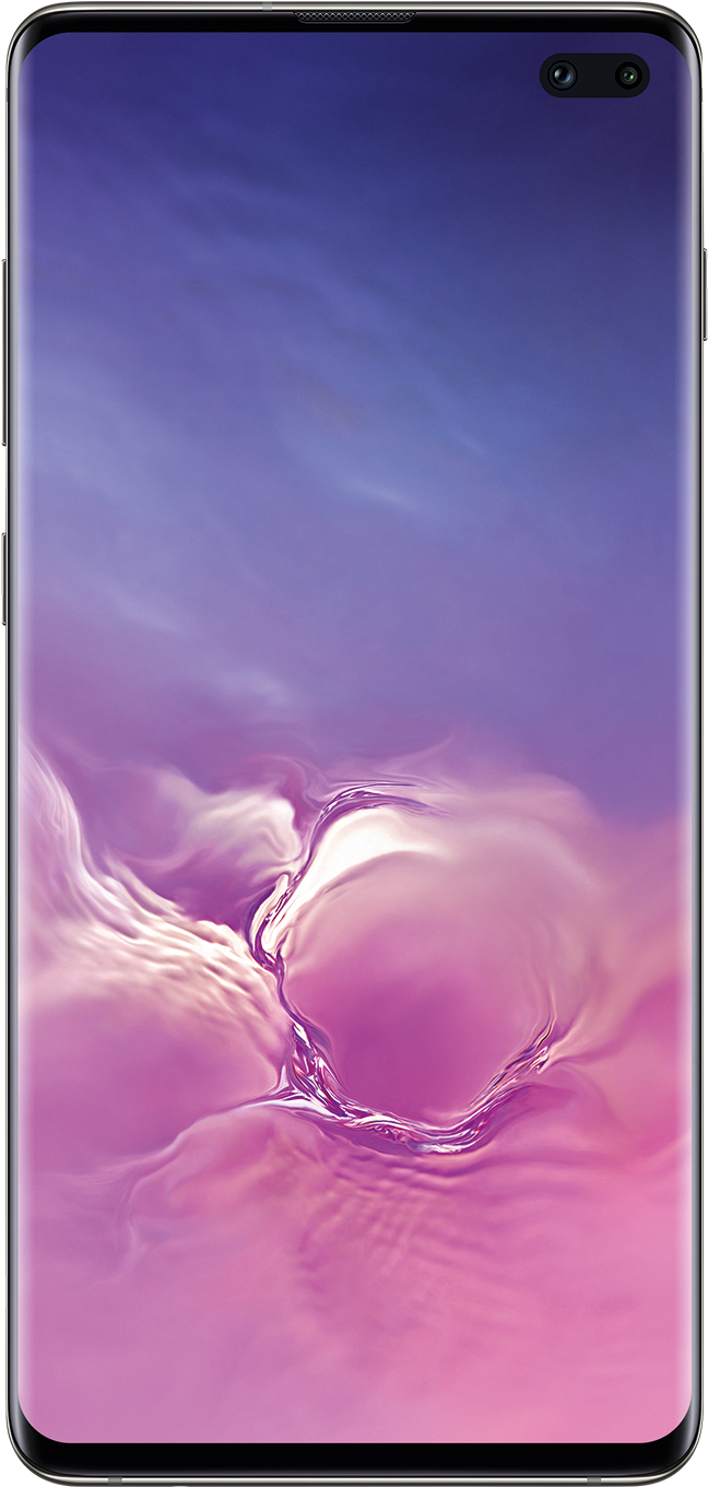 A Cell Phone With A Purple And Pink Background