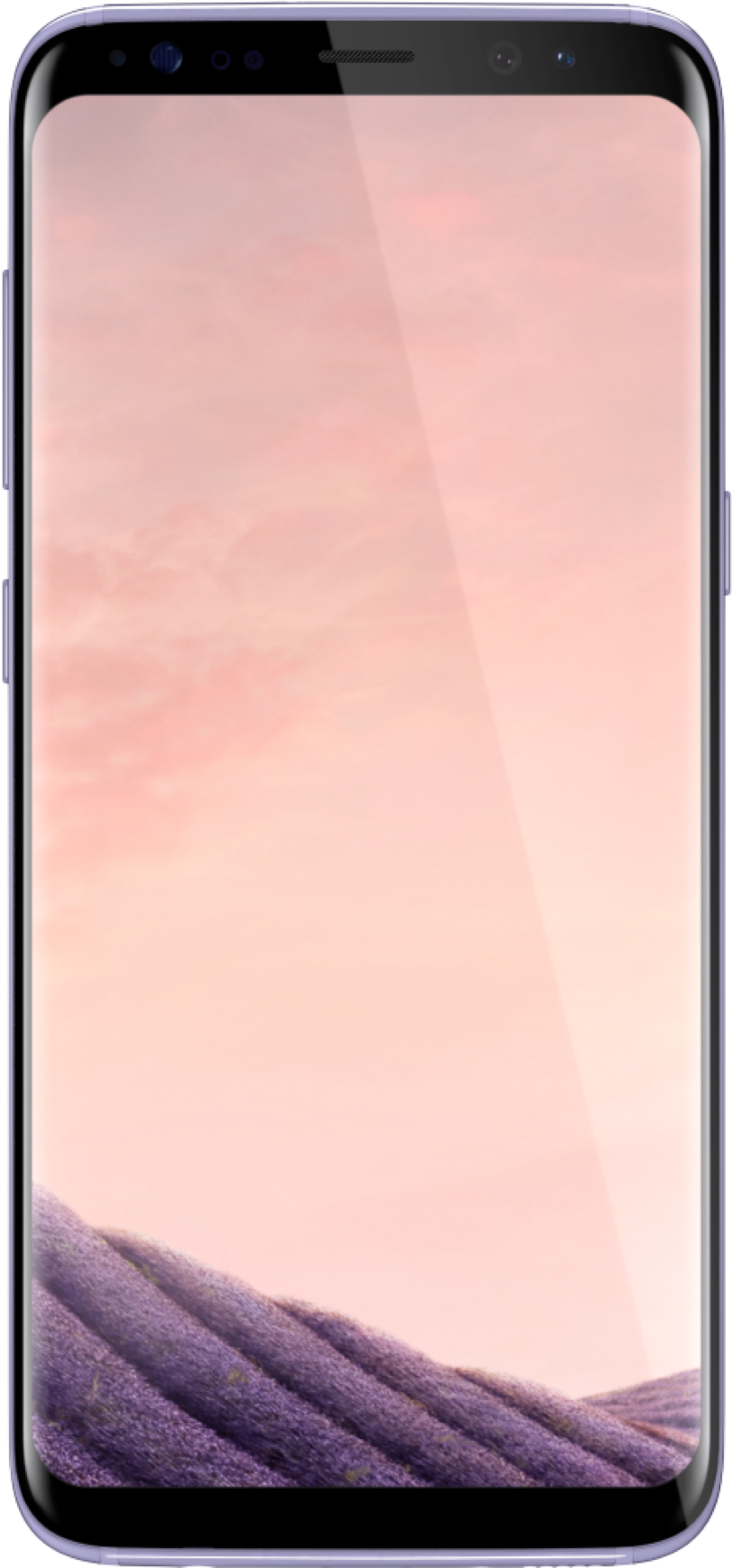 A Cell Phone With A Pink Screen